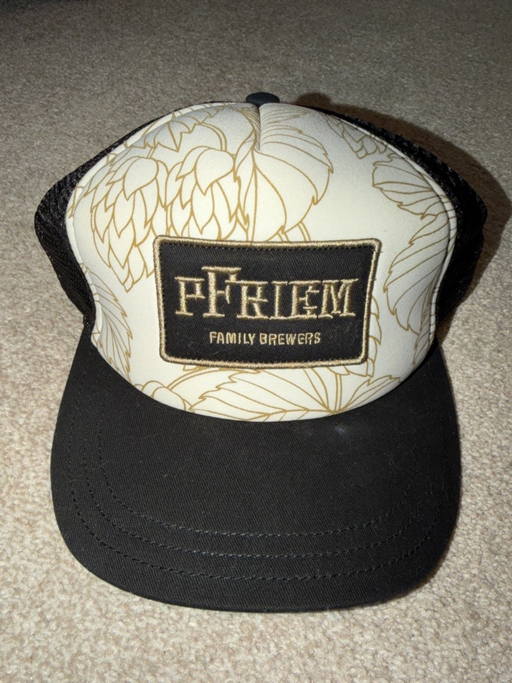 PFriem Family Brewers Trucker Hat - Black & Cream